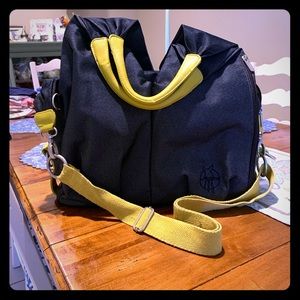 Lassig Eco Friendly Denim and Lime Diaper Bag